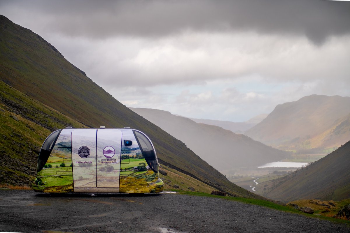 EviePods's tweet photo. No sunshine, no problem in our POD! Enjoying the views in the #LakeDistrict
#PODonTour #AutonomousPOD #POD #VisitEngland https://t.co/D1QDuhXwjI