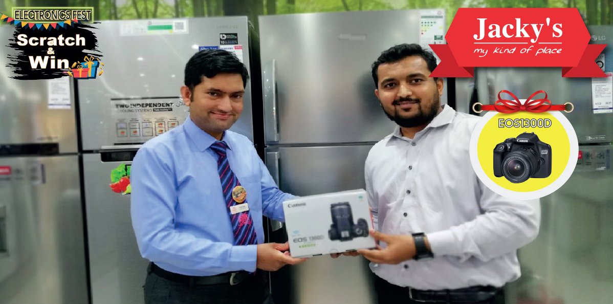 jackysuae's tweet image. Shopping at Jacky's Electronics is always full of surprises! We are so happy to see our customers happy. Televisions, Cameras, Notebooks, Smartphones and more absolutely free on every purchase at Jacky's Electronics
#Jackysmoments #ElectronicsFest