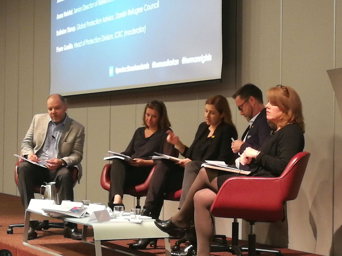 ProtectionClust's tweet photo. Panel discussion on the dissemination and implementation of the standards and present-day challenges
From the Geneva launch of the third edition of the Professional Standards of Protection Work #ProtectionStandards https://t.co/5xa5fHJQlF