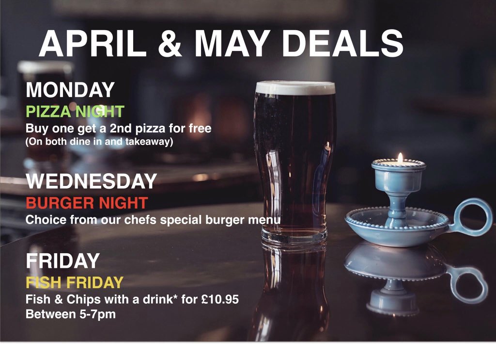 🍕 #PizzaNight 🍕

Are you looking for plans this evening? #MondayBlues 

Save doing the washing up yourself and treat yourself to our #PizzaDeal this evening - #BuyOneGetOneFree

Book your table for future weeks by calling us on 01729 822086 or online at our website
