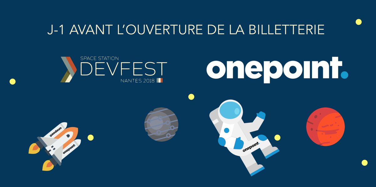 onepoint's tweet photo. Plus que quelques heures avant l'ouverture de la billetterie du #DevFestNantes ! Serez-vous présent ? @gdgnantes @devfestnantes https://t.co/38e5zS7qF7 https://t.co/Ev9nwMN1s2