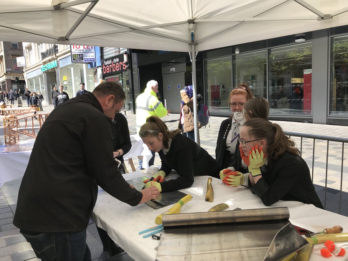 scottradbuild's tweet photo. Interested in a career in a traditional building trade? Come along to the traditional building skills demo outside @wtr_trust on Sauchiehall Street for day 2 of our event. @CITB_Scotland @TheNFRC @StoneFederation @WestCollScot @CofGCollege @GlasgowHeritage https://t.co/yz3PfVwz91