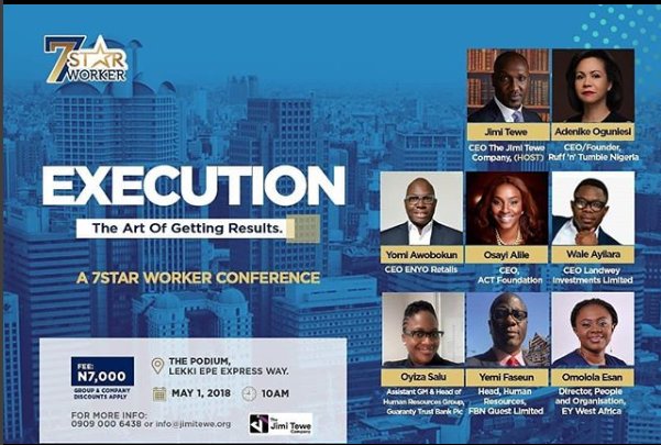 ACTFoundation_'s tweet photo. Tomorrow is workers day, and guess what? This is a rare opportunity for you to join the Career Success Catalyst @JimiTewe, our CEO, @OSAYIAO, and a host of other experienced and successful business leaders who will guide us through #TheArtOfGettingResults.
#7starworkerconference https://t.co/nkpYRBoBHe