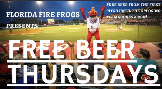 You’re a fool if you don’t come out to <a href="/OsceolaStadium/">Osceola Stadium</a> this Thursday and drink FREE beer!! 🍻🍺