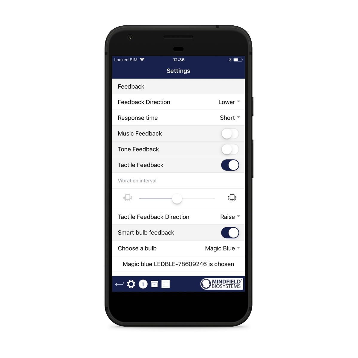 MindfieldBioSys's tweet photo. New eSense App Update supporting Magic Blue Smartbulb! 
Now you can change the light of your room with Biofeedback! Changes in measurement of Galvanic Skin Response or Skin Temperature are changing the color and brightness of a bluetooth controlled smart bulb. Check it out! https://t.co/Q4w6uocnT0