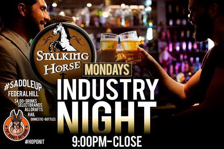 Recovering from a long weekend or maybe just a long day? We'll help with that and our $4 select drinks- can't beat that special in town! #StalkingHorse #FedHill #Baltimore #IndustryNight #GiddyUp #MondayFunday