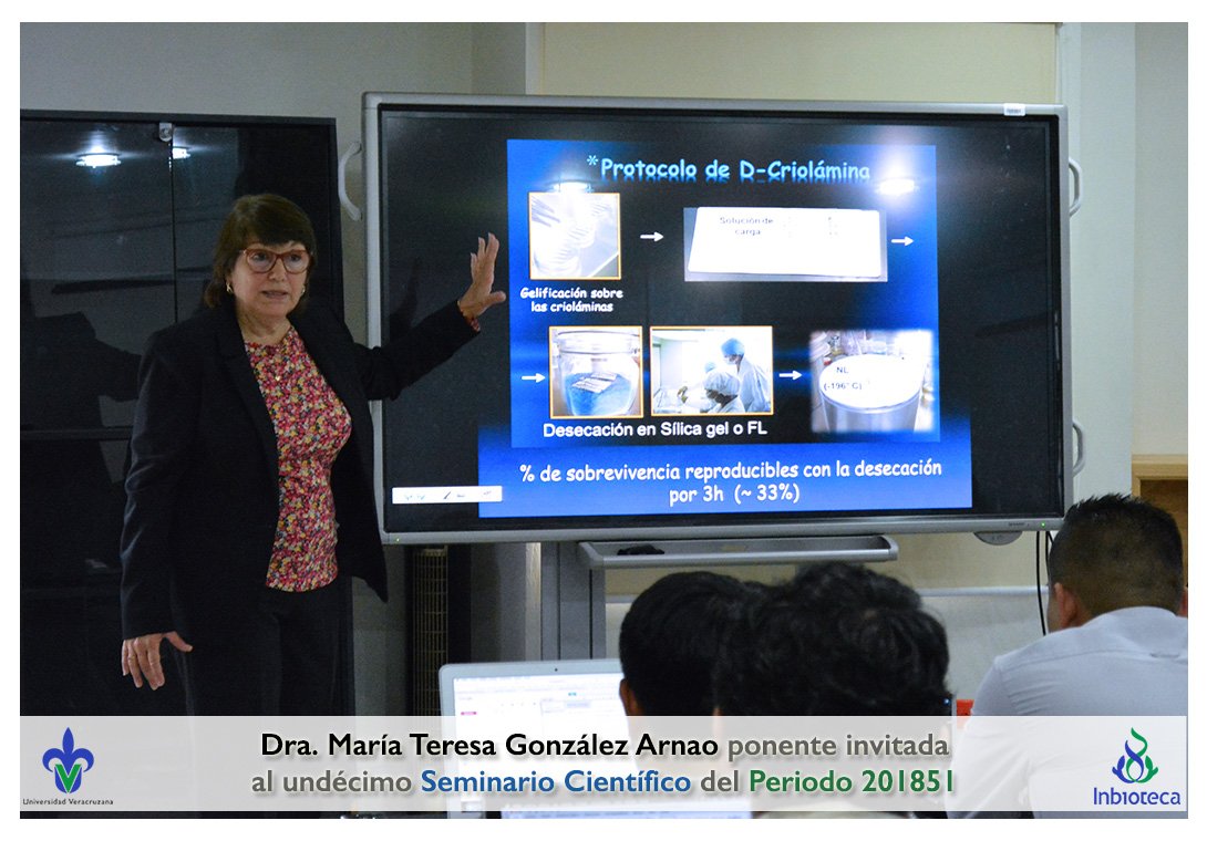 inbioteca's tweet photo. Undécimo seminario científico #MCEB #DCEB @inbioteca del periodo 201851. Invitada: Dra. María Teresa González Arnao
https://t.co/9HIBulMFPw https://t.co/HBCZv2ha6A