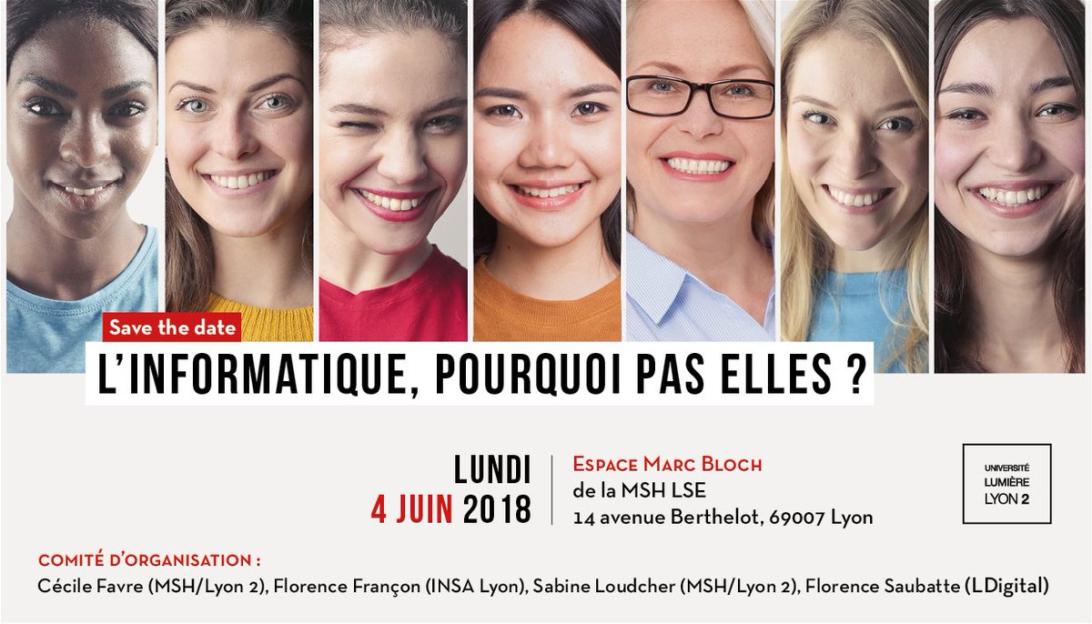 FemmesSciences's tweet image. L’#informatique, pourquoi pas elles ? Un événement organisé dans le cadre du @WebComeLyon le 4 juin à l&apos;@univ_lyon2  univ-lyon2.fr/actualite/actu…