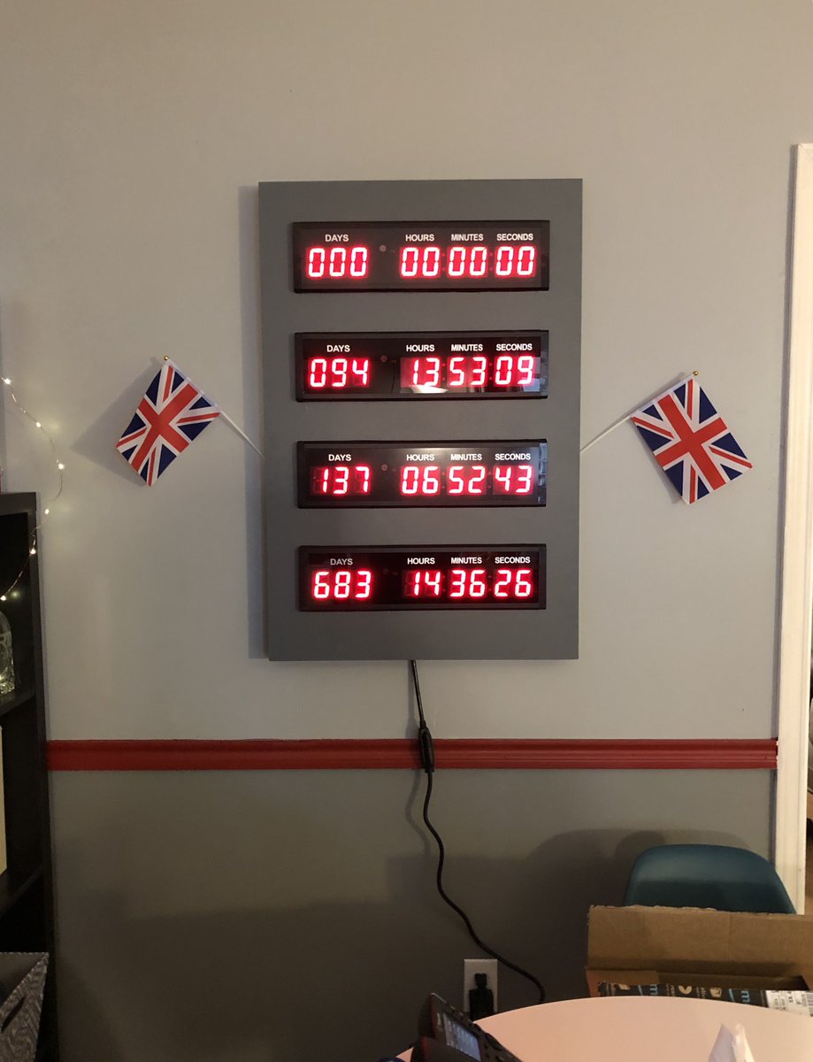 ClarissaATX's tweet photo. SO...our 4th clock started counting down on its own today. Looked up the date in 683 days and it's Friday, March 13, 2020. FRIDAY THE 13TH!!!! 😬😵 What evilness is coming for us?! https://t.co/DfEffqCqQm
