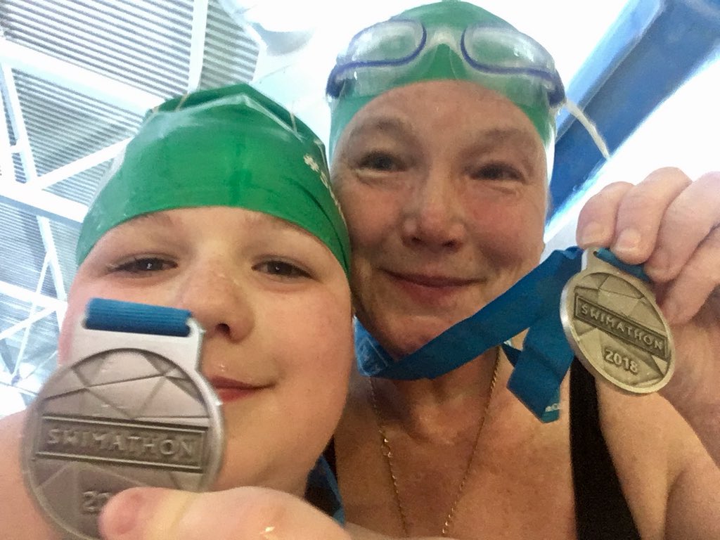 lennysmam's tweet photo. @swimathon 5k in 2hrs 46mins, proud of my son who managed 70 lengths with s tummy ache “I’m not giving up Mum ! ❤️ https://t.co/bncphQGxbV