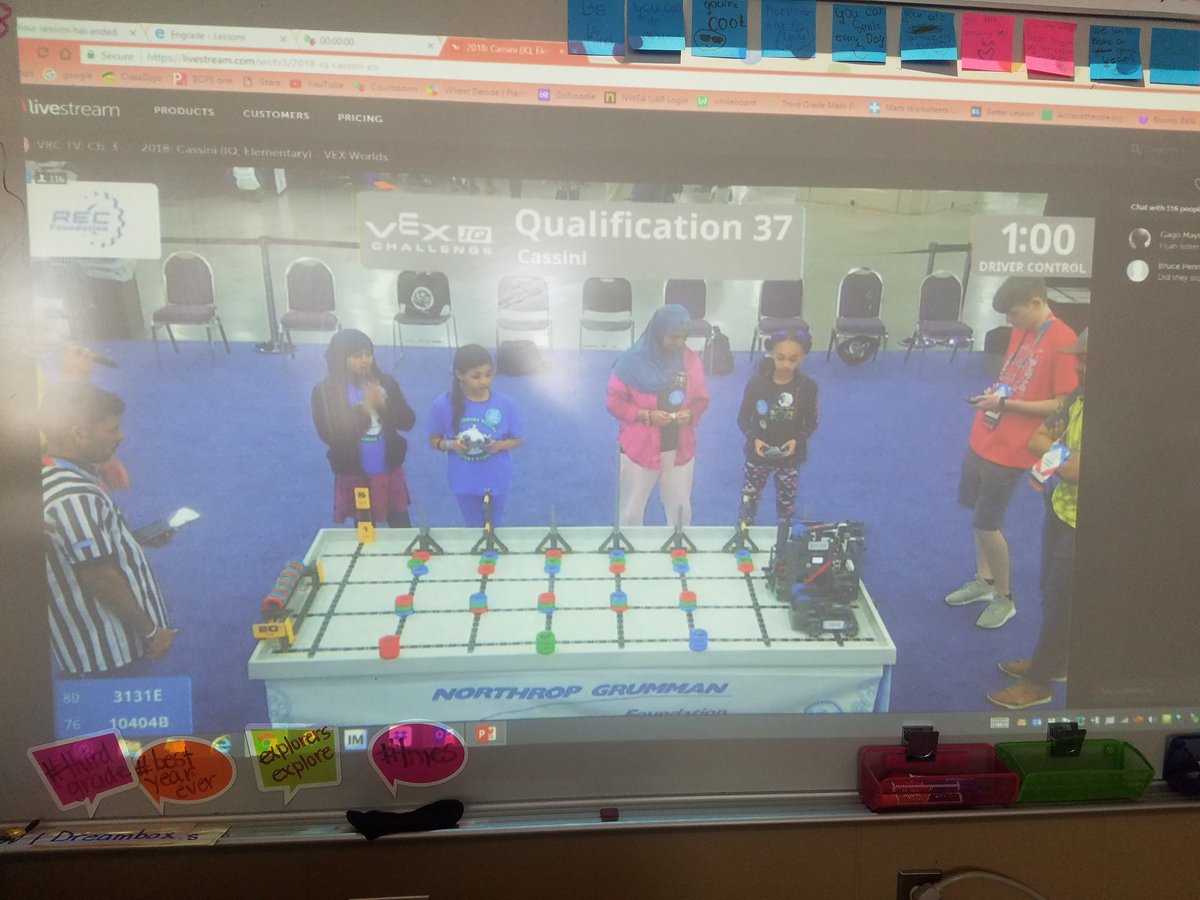 mrshesen's tweet photo. LMESquad! #VEXWorlds #GirlPowered #LMESQUAD #lmes @MrPenn31 @MrsRothLMES @LyonsMill @williamsonlmes @LMESRobotics https://t.co/jduUTIIGYU