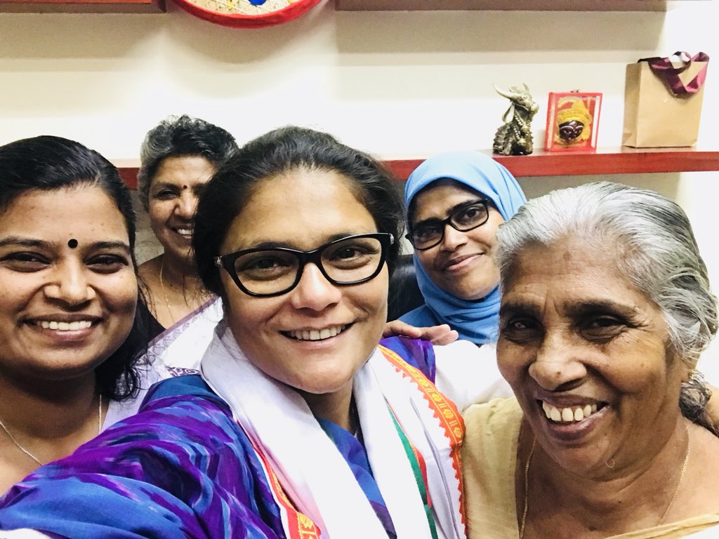 Oldest and the youngest member of the Kerala Mahila Congress. <a href="/KeralaPMC/">Kerala Pradesh Mahila Congress</a>