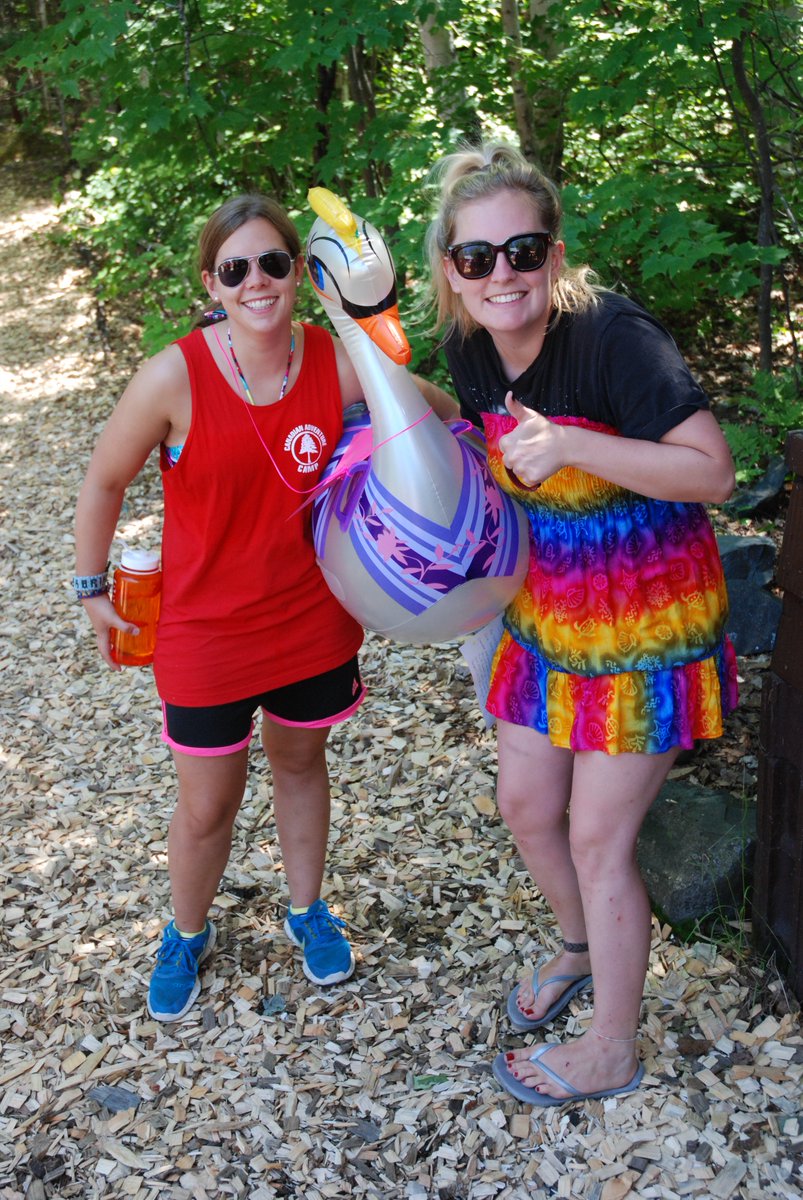 CampCanadaHQ's tweet photo. Summer camp, where you can rock any outfit and a floaty. ☀️

#MondayMotivation #GapYear #SummerCamp https://t.co/1Lh20ZgGcX
