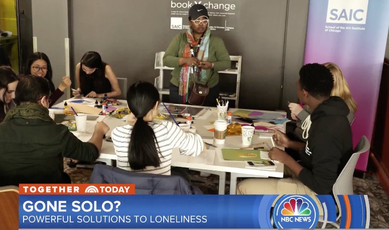 SAIC_Graduate's tweet photo. SAIC was featured on NBC Today Show as part of the special series Together TODAY. The segment focused on the Unlonely Project and fostering community connections. https://t.co/sDHQtfHrDl https://t.co/XfVZJGFV5V