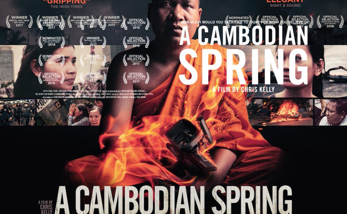 CorkFilmFest's tweet photo. LIKE TO WIN PAIR OF TICKETS TO ADVANCE SPECIAL SCREENING: Tues 1st May 6.30pm @GateCinemas @Eclipse_Picture award-winner THE CAMBODIAN SPRING, an intimate portrait of fighting for what you believe in. Dir Chris Kelly &amp; Venerable Sovath present. Trailer: https://t.co/PsCYuifYiG https://t.co/0w2ovDA8eQ