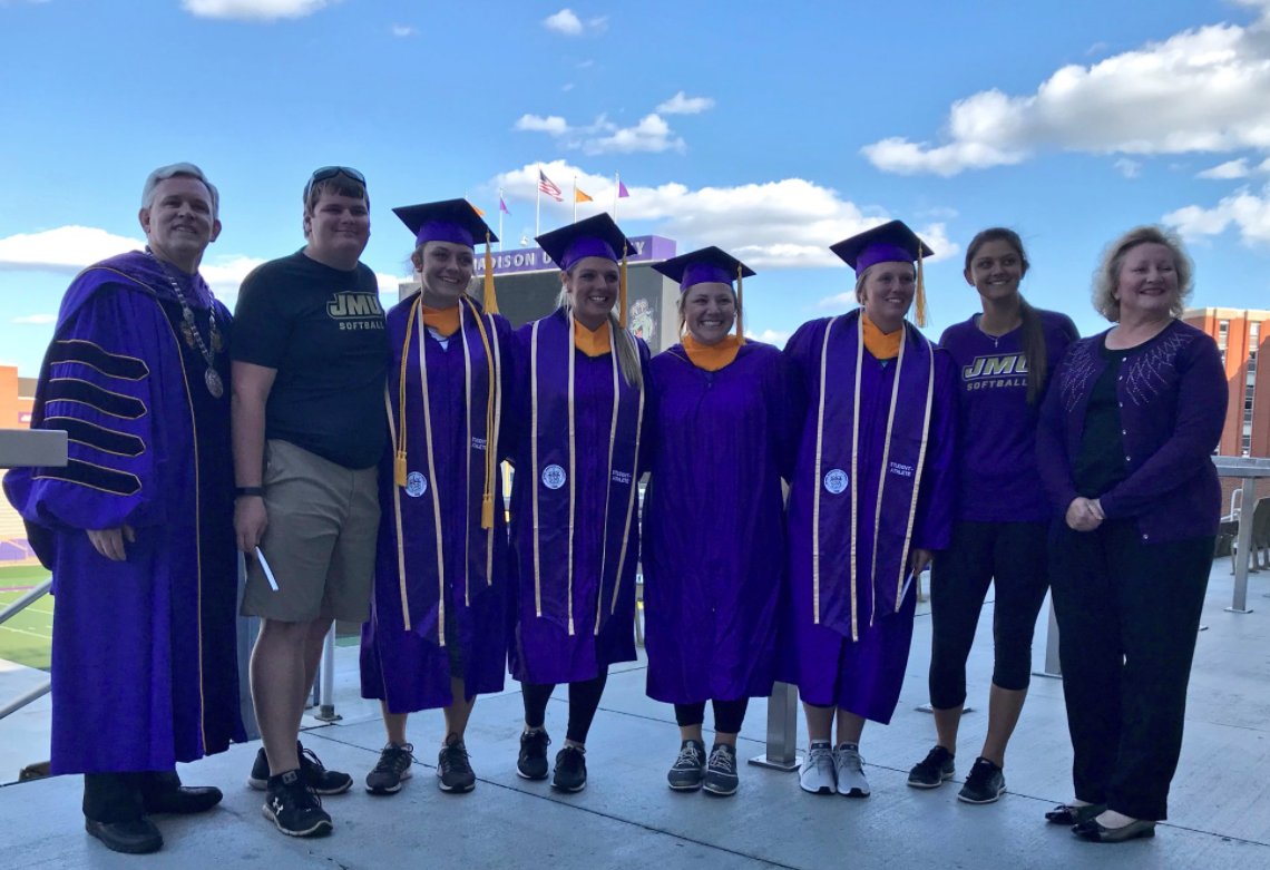 Shout-out to the <a href="/JMUSoftball/">JMU Softball</a> graduating seniors! #NCAAgrads