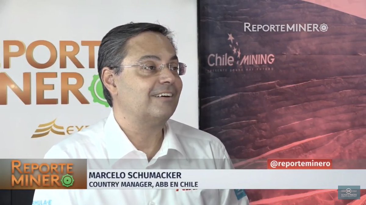 ABBenChile's tweet photo. [Video] Mira la entrevista a nuestro Country Manager @MarceloSchumac7 hecha por @ReporteMinero durante la reciente #Expomin2018 hablando de nuestro #GoLiveABB Trainees Program https://t.co/3JAeOPYhqM https://t.co/kJQtja6tcg
