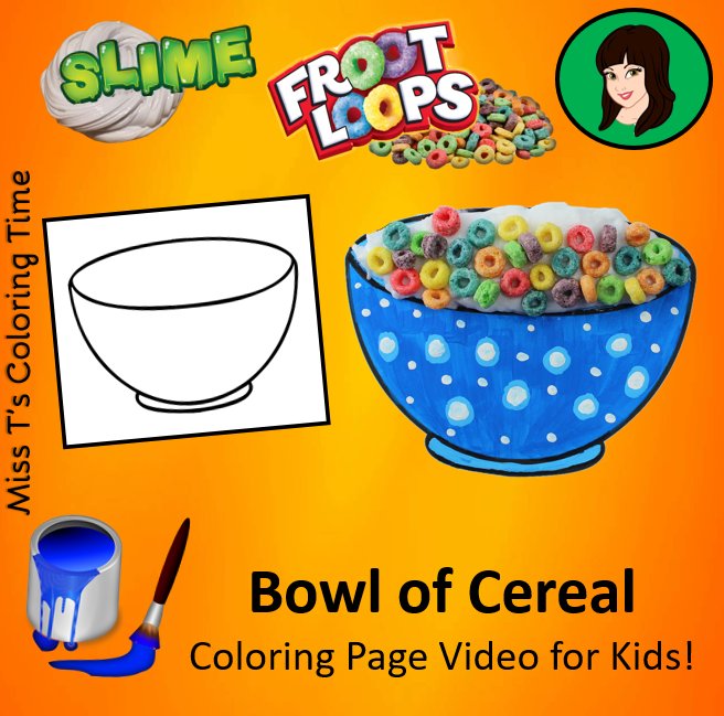 MissColorTime's tweet image. Bowl of Froot Loop Cereal Coloring Page Video for Kids! Plus Making Slime!!! If you love coloring, froot loops, or slime then make sure to watch this fun coloring page video!! Watch here: youtube.com/watch?v=1bik2o…
#coloringpages #coloringpagesforkids #frootloops #slime