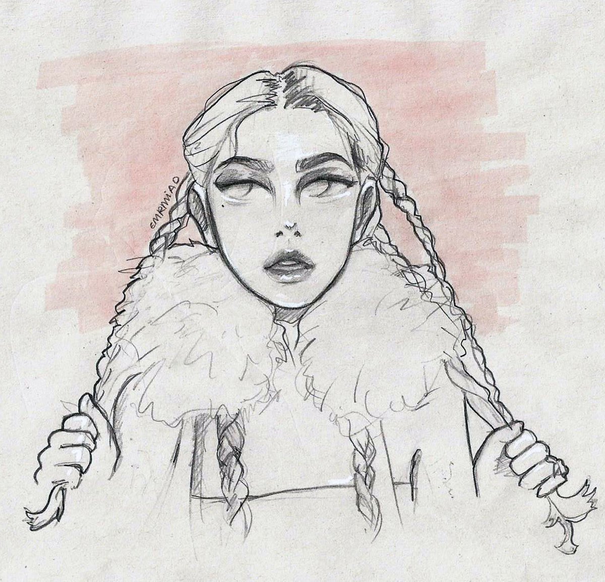 emrmiad's tweet photo. hacía años que no dibujaba a la primera artista que fue importante para mí 🖤 https://t.co/mOx4YSCSza