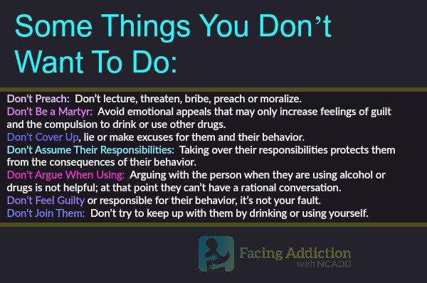 NCADDNational's tweet image. A2: Here are some things you don't want to do. #AlcoholChat