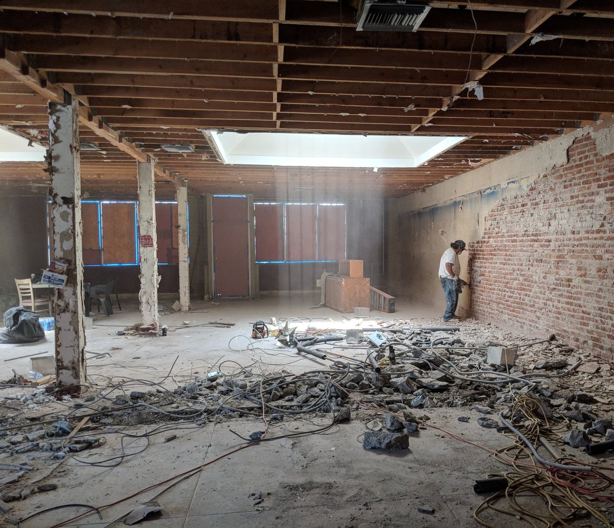 go_sml's tweet photo. Demolition is underway on our project for @barcade in Highland Park https://t.co/d0I755RpsJ