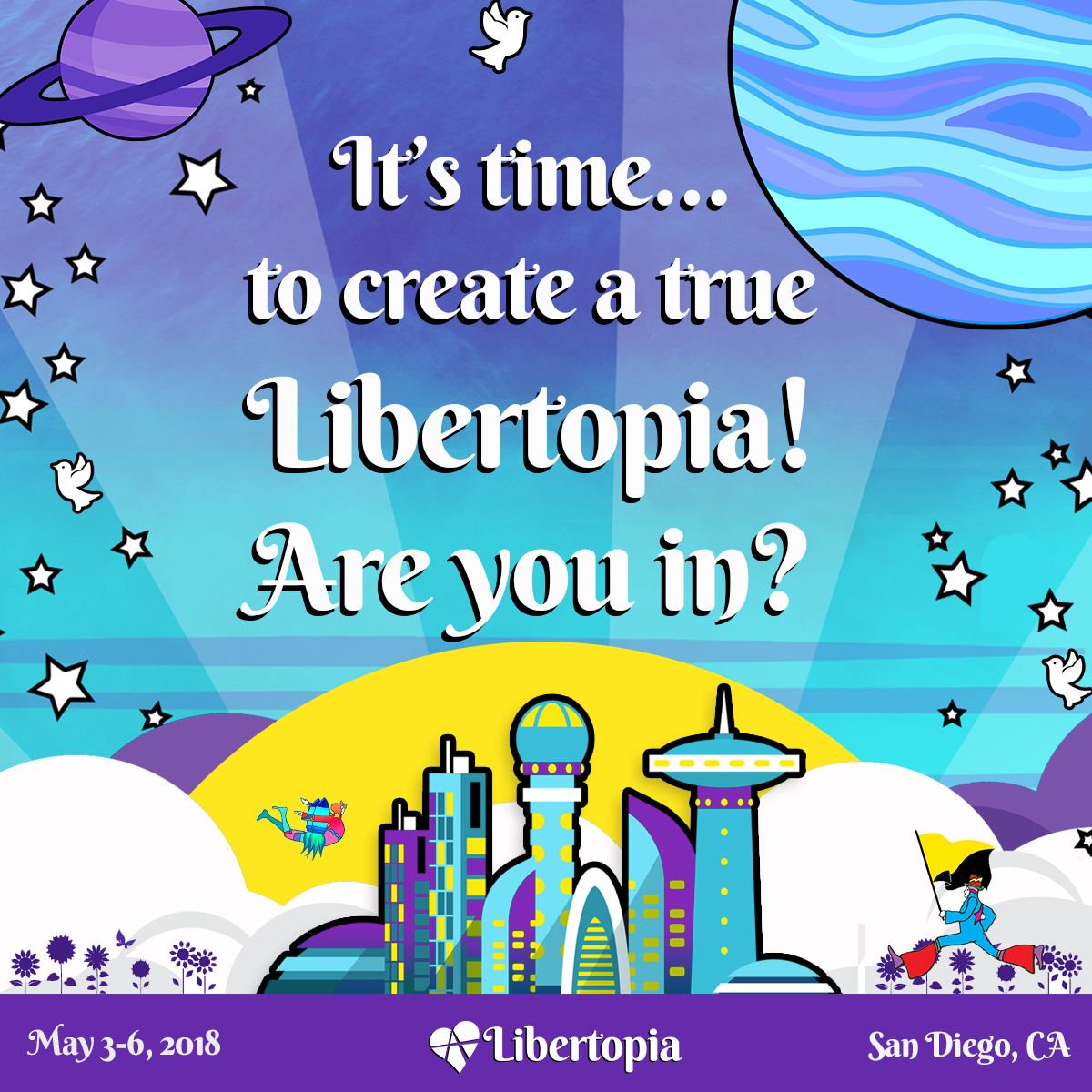 Libertopia is more than an event, it's a worldwide community of free thinkers, dreamers, and creators!

Purchase your ticket at libertopia.org

#festival #freethinker #TaxationIsTheft #libertarian #peace