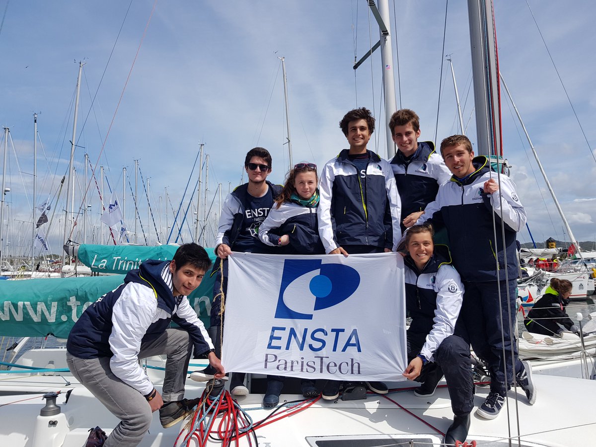 ENSTAQUET's tweet photo. La team Enstaquet termine 21ème dans la catégorie Grand Surprise et 15ème du classement 100% étudiants de la #CCE50. ⛵ Nous sommes tous très heureux d'avoir participé à cette course mythique! https://t.co/YdXYNSohrR