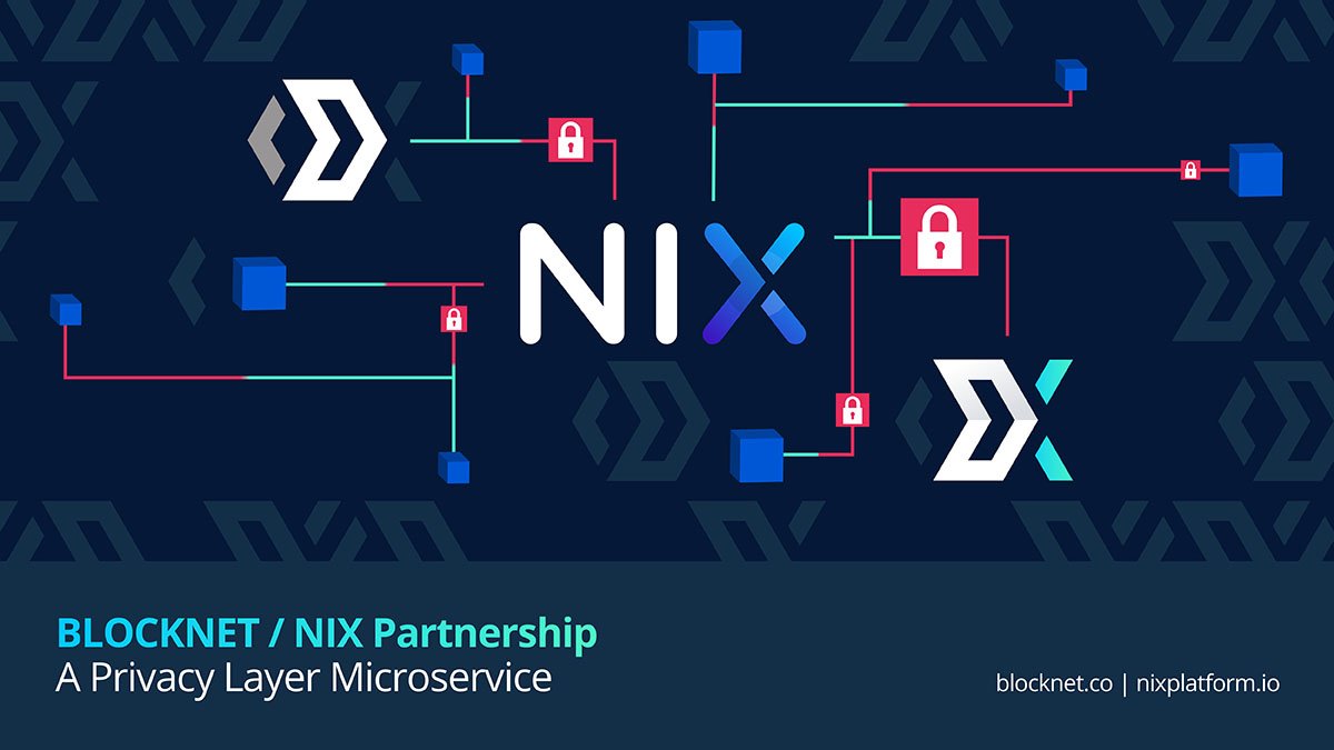The_Blocknet's tweet photo. Blocknet + @NIXplatform = #Interoperability with #privacy for #exchanges and #dapps! Be sure to join the #nixAMA on Discord in 10 minutes and to get your questions answered: https://t.co/A4Y3lDW9Fz #cryptonews $block #blockchain #crypto https://t.co/WrskSkoA2S