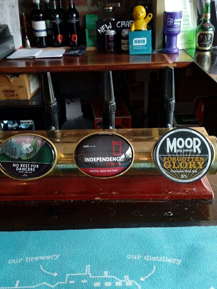 Our crafty keg offerings; 6.2% No Rest For Dancers from <a href="/lostandgrounded/">Lost and Grounded Brewers</a> 4.6% Independence from #bristolbeerfactory and 5% Forgotten Glory from <a href="/drinkmoorbeer/">Moor Beer Co.</a> 
.
.
.
.
.
.
.
.
.
.
#beer #ale #keg #craft #pub #bristol #southwest