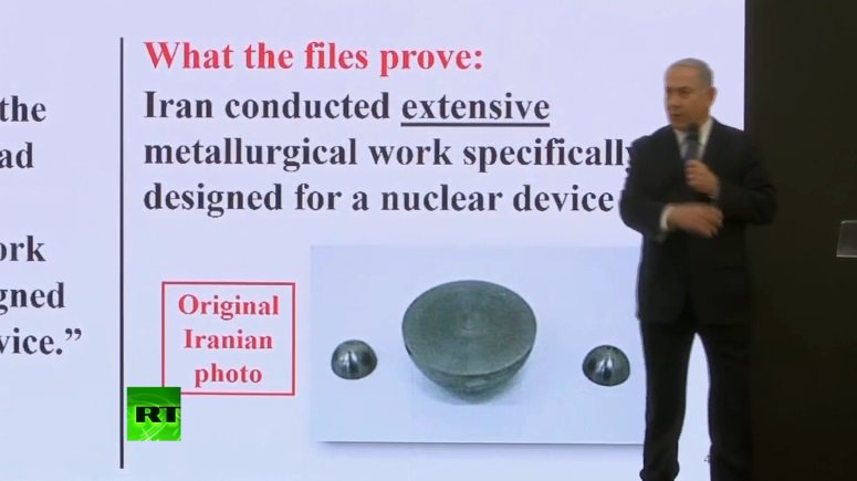 RT_com's tweet photo. 'What Iran said' vs 'What the files prove' https://t.co/tfNsXuL3S4  #IranNuclearDeal https://t.co/RS6b4nXgb8