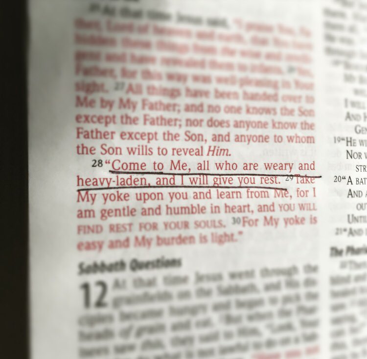 When finals have you stressin’...
Matthew 11:28