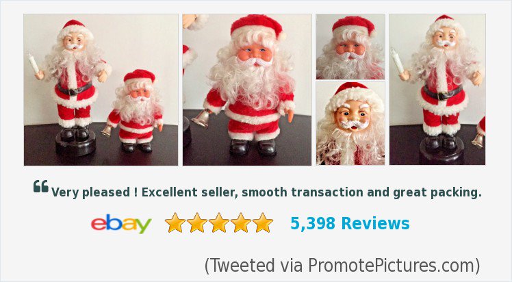 RETROSpidycents's tweet photo. 2 #VINTAGE #MUSICALSANTA #SANTA #SANTACLAUS #CHRISTMAS #HOLIDAYS #JINGLEBELLS #BELLRINGINGSANTA #LIGHTED #SANTAS #MUSICAL #CANDLE #LIGHTS SANTA AND #BELL RINGING SANTA CLAUS | eBay 
https://t.co/F2okGQFcqP
(Tweeted via https://t.co/ENDWJp7gxx) https://t.co/rkTIfVJaH0