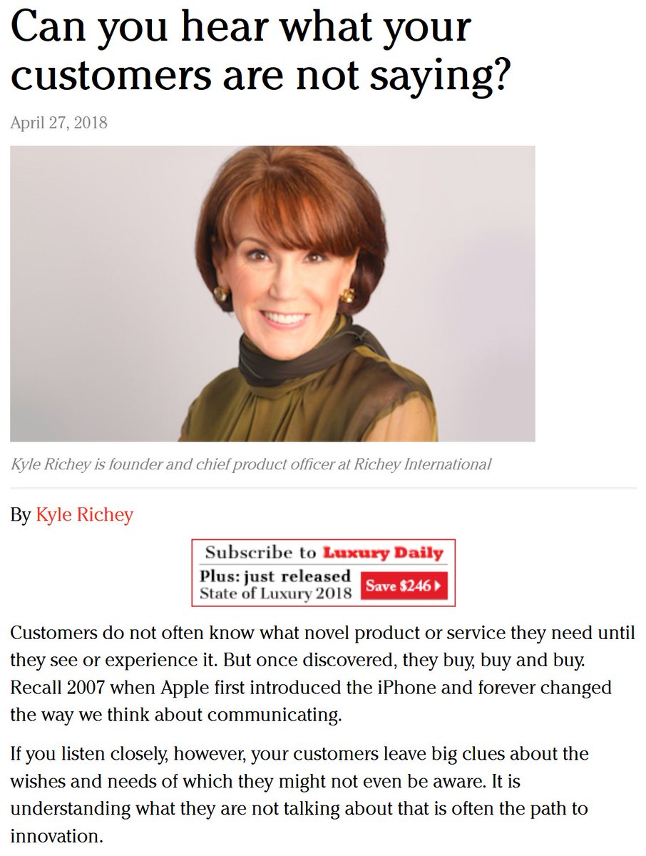 richey_tx's tweet photo. Can you hear what your customers are not saying? Check out our latest buzz on @LuxuryDaily, where our founder and #Metis creator Kyle Richey discusses finding market gaps and customers' unspoken needs as a driving force of innovation inspiration. https://t.co/CfCh6esg7W https://t.co/GsX9u6XhH5