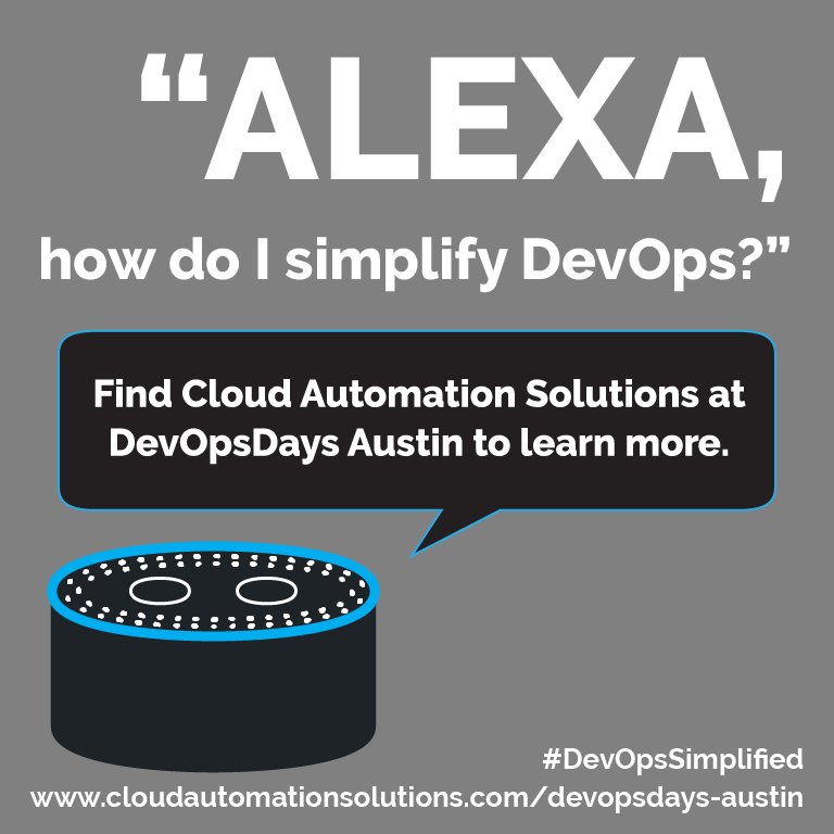 cloudatsol's tweet image. #Alexa, how do I simplify #DevOps?
cloudautomationsolutions.com/devopsdays-aus…
#DevOpsSimplified