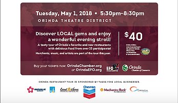 OrindaEFO's tweet photo. TOMORROW! Orinda Restaurant Tour on Tue May 1 benefiting Orinda Schools! Enjoy Casa Orinda, La Piazza, Shelby's, Fourth Bore, Saffron Indian, Sushi Island, Piccolo Napoli, Republic of Cake, Lava Pit Hawaiian Grill, Petra Café &amp; Europa Hof Brau. Get tix: https://t.co/LrJz7pFFKf https://t.co/a3hRjzb2MY