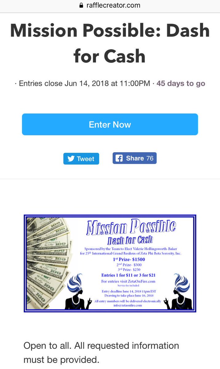 Sharde_Blue's tweet image. Dash for cash 💰 💵 Get your tickets today ! #missionpossible rafflecreator.com/pages/17965/mi…