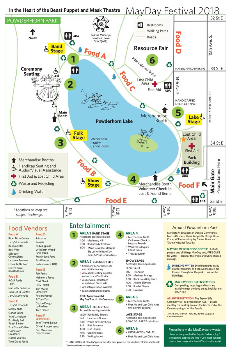 HOBT's tweet image. Plan your MayDay experience in advance with our 2018 Festival map! 

#mplsmayday #southmpls #powderhorn #puppets #puppetry