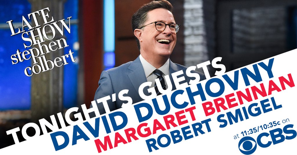 2018/04/30 - David on The Late Show with Stephen Colbert DcDKVNxU0AAmcDl