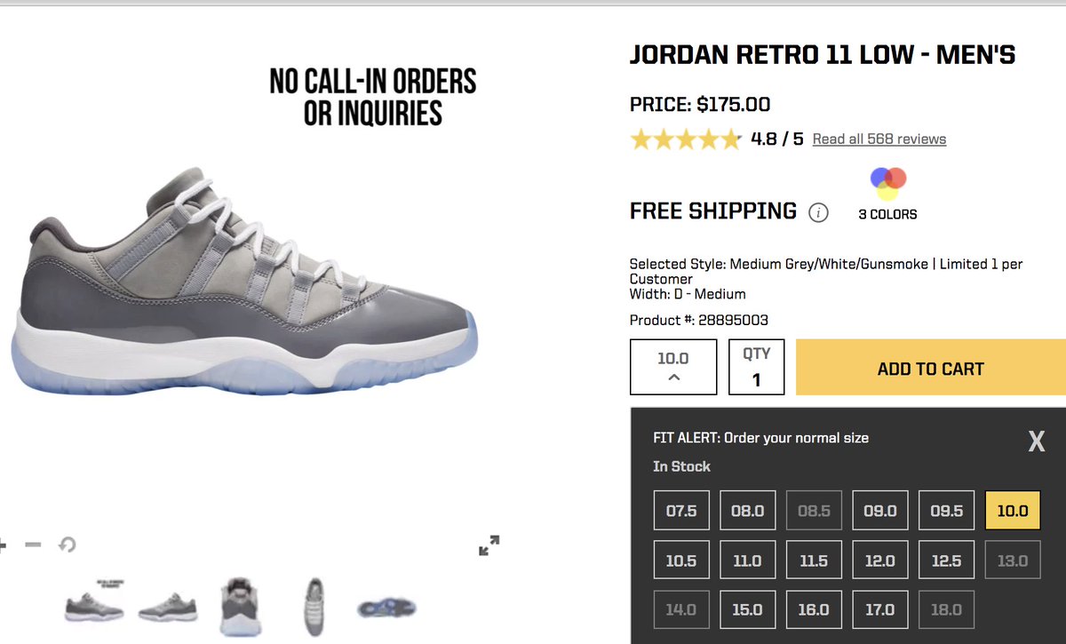 jordan 11 cool grey low foot locker