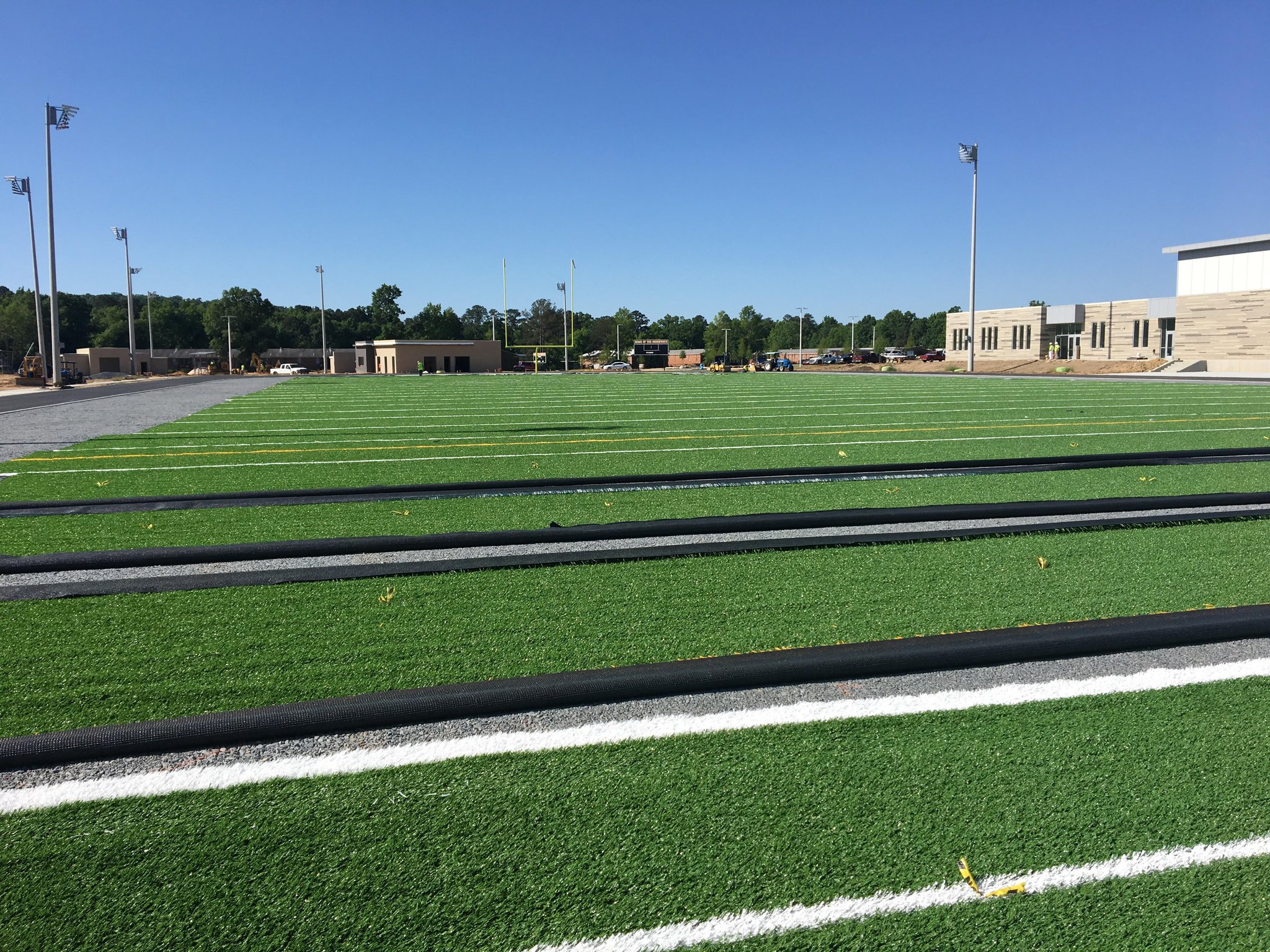 Sports Turf Company on Twitter "Today artificial turf is being installed on the football field