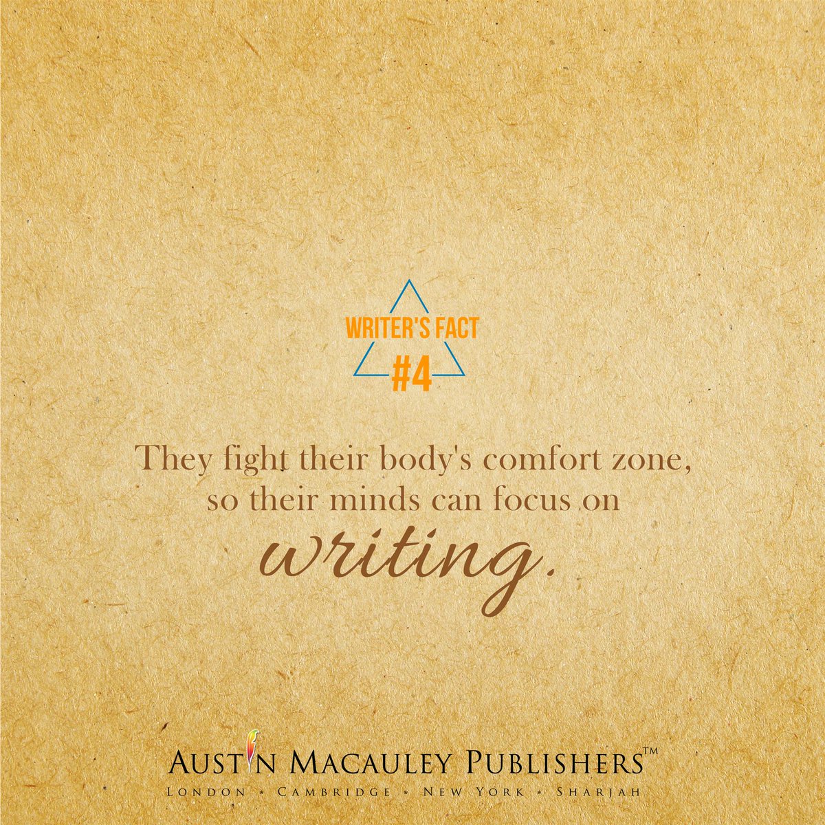 AMPublishersUSA's tweet photo. Step Out Of Your Comfort Zone And Become A Better Writer!
#AustinMacauley #WritersFact #AuthorFact https://t.co/F5wSxwNgGx