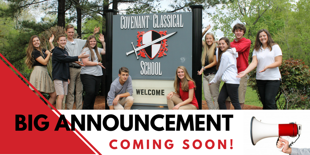 WarriorsCCS's tweet photo. Covenant Classical School will be sharing some exciting news with you in the next few days. Stay tuned! https://t.co/3F5wzJ9vz6