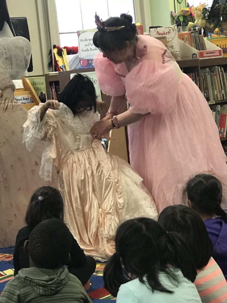 VanMetreKinder's tweet photo. The fairy godmother and Cinderella!  Best librarian ever!  @SlackwoodSchool @JayBilly2 https://t.co/wRMuobOeoJ