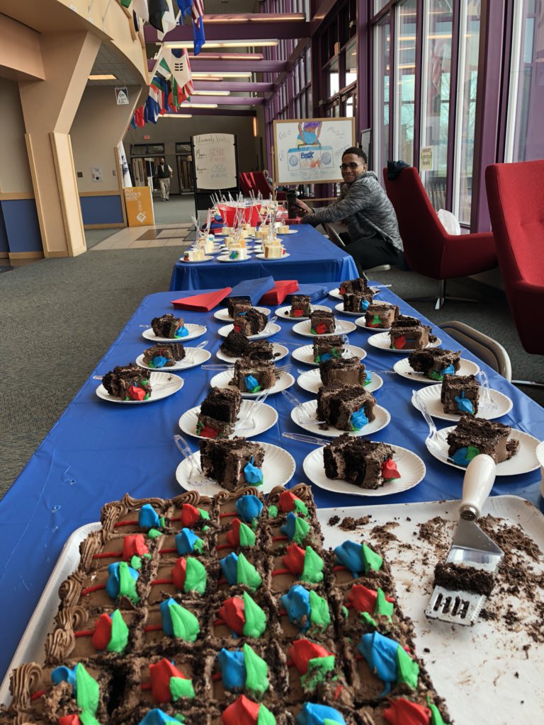 CLCprez's tweet photo. Celebrating our students and a strong finish. You’ve got this, Raiders!  #CakeForStudents #CLCMoment https://t.co/xX8mHDnJP4