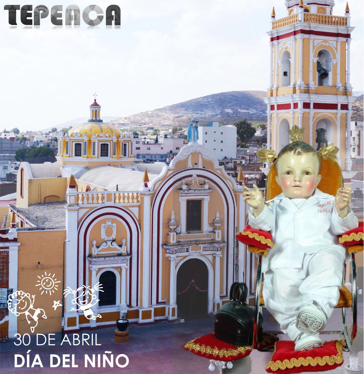 Turismotepeaca's tweet photo. Hoy celebramos al Santo Niño Jesús Doctor de los enfermos, Tepeaca Pue. símbolo de fe que nos identifica a nivel nacional 🤩😱🎉🎡
#FelizDíaDelNiño @GobiernoTepeaca  @jaimetpaka @JavierLopezDiaz @RTrauwitz @DavidHuertaR @Puebla @PueblaTVmx @turisteandopueb https://t.co/EOPyS1NGdx