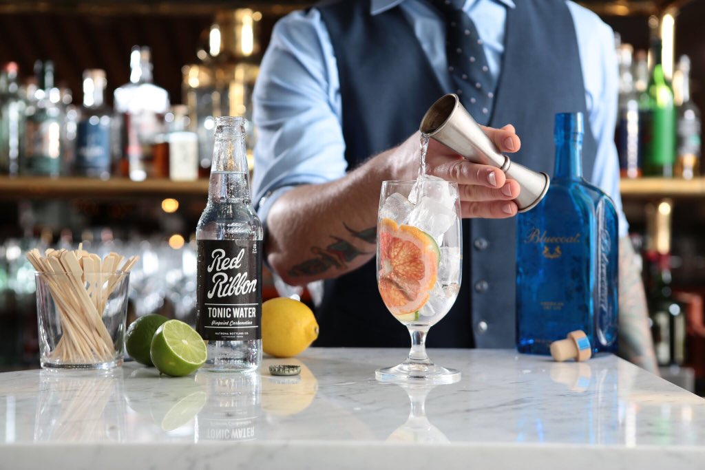 Red Ribbon Tonic Water is so refeshing because of the tiny bubbles made from pinpoint carbonation. Pairs wonderfully with <a href="/bluecoatgin/">Bluecoat Gin</a> ! #ginandtonic #local #pittsburgh #craft