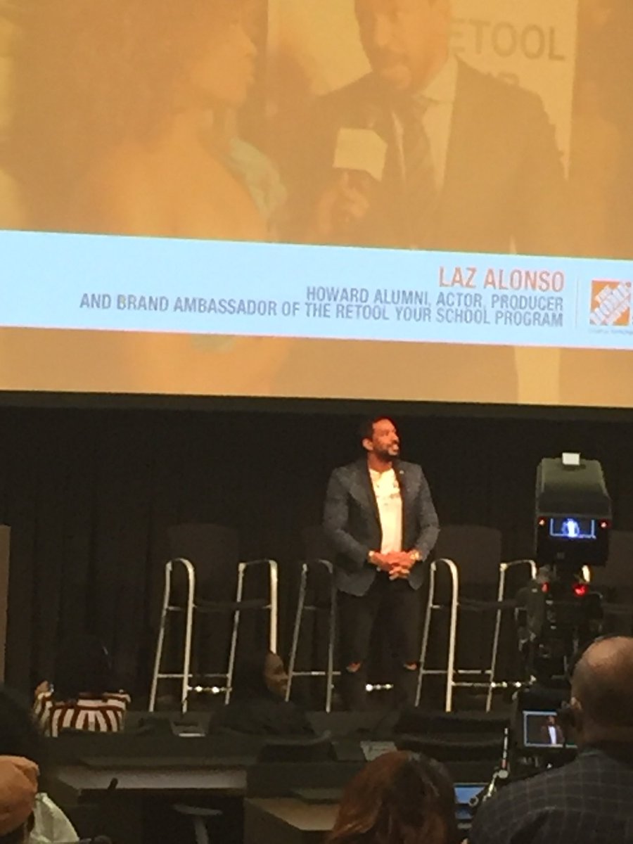 Actor Laz Alonso at SSC speaking on being a Brand Ambassador for #homedepot Retool Your School Program <a href="/THDkobie/">Kobie Drew</a> <a href="/THDkobie/">Kobie Drew</a> <a href="/JetaunOsborne/">JeTaun N.-Osborne</a> <a href="/THDYvonne/">Yvonne</a>