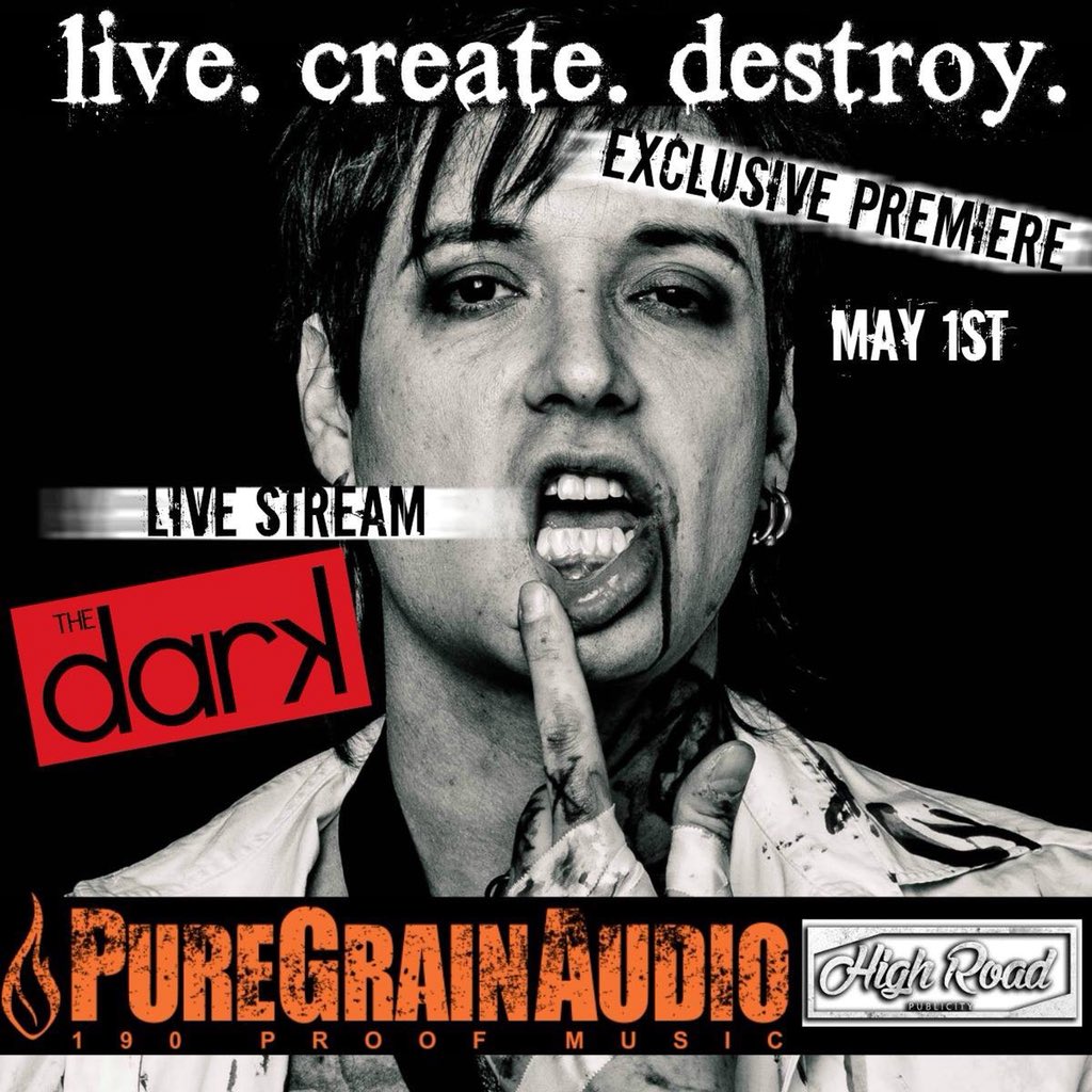thedarkmusik's tweet photo. Very happy to announce ##LiveCreateDestroy will be live streaming exclusively on @PureGrainAudio tomorrow May 1st🤘🏻🔥#NewMusic https://t.co/3DM6zKtAoR