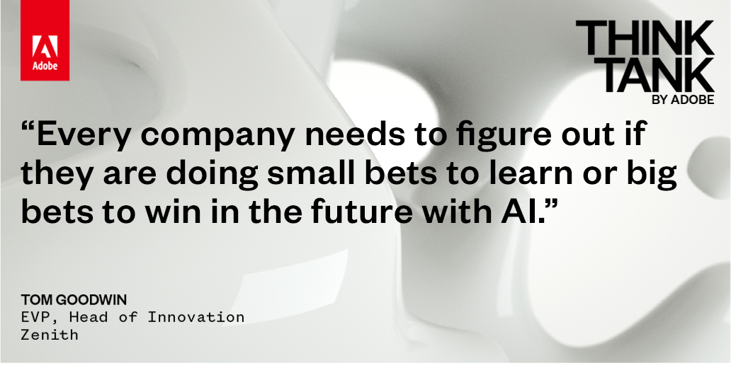 #AI food for thought for enterprises from @tomfgoodwin in the #AdobeTT