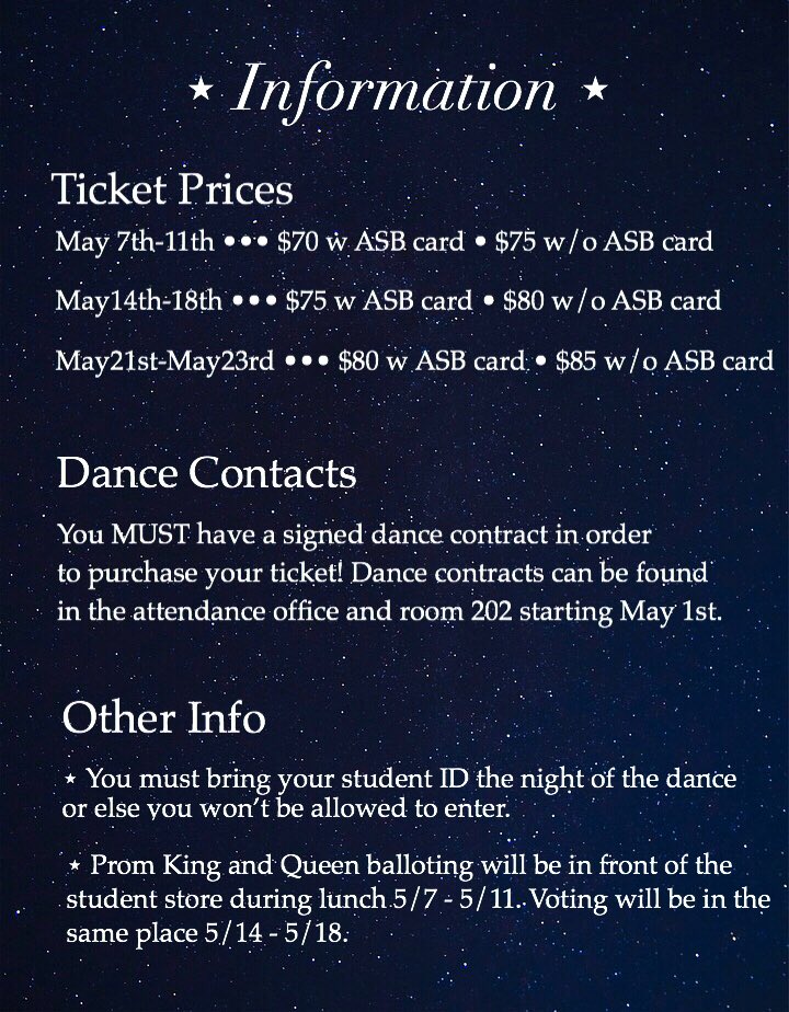uchs2018's tweet photo. The announcement you’ve all been waiting for...

UCHS Senior Prom 🌹 2018
A Night Under The Stars ✨🌟💫

Details below!! Make sure to follow @uchspromdraft and submit your promposals ♥️ https://t.co/j5950IBUUk